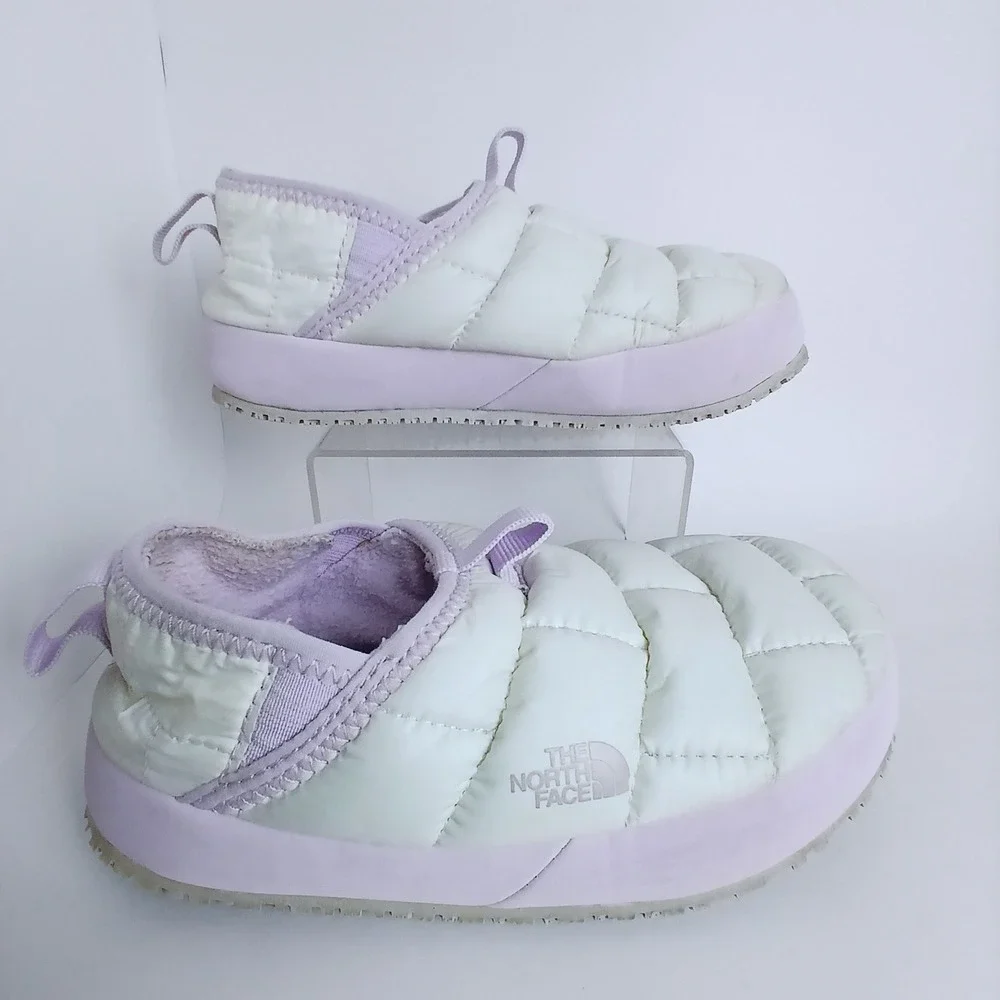 The North Face Thermoball Traction Mule II Kids 1 White Lavender Cabin Outdoor